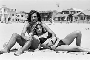 George Best at Hermosa Beach, Los Angeles, California, with his new girlfriend Heidi George Best at Hermosa Beach, Los Angeles, California, with his new girlfriend Heidi