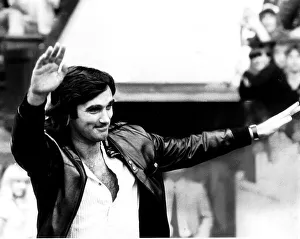 George Best former Manchester United footballer 1982 waves to the crowd at Old Trafford George Best former Manchester United footballer 1982 waves to the crowd at Old Trafford