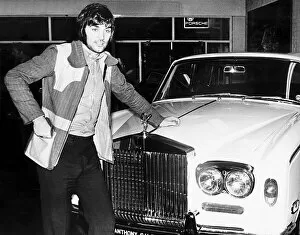 Images Dated 6th January 1973: George Best with his new Rolls Royce car 1973