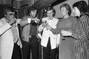 Images Dated 1st September 1982: George Best with Patrick Lineham, Chris Benbrook, Carolyn Furby