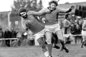 George Best playing for Dunstable v Cork Celtic. August 1974 George Best playing for Dunstable v Cork Celtic. August 1974