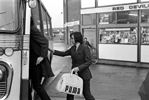 George Best right as he left Old Trafford ground to board the coach on route to Ipswich George Best right as he left Old Trafford ground to board the coach on route to Ipswich