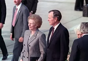 Images Dated 31st May 1989: George Bush and Margaret Thatcher at LAP 31st May 1989