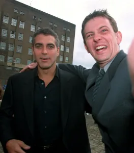 George Clooney and Matthew Wright at Battersea 1997 George Clooney is over here George Clooney and Matthew Wright at Battersea 1997 George Clooney is over here