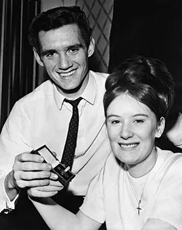 George Connelly Celtic football player with wife 1969 George Connelly Celtic football player with wife 1969
