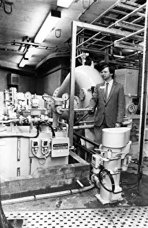 Images Dated 30th October 1985: George Darling, with Kielder Water hypo-electric generating equipment. 30th October 1985