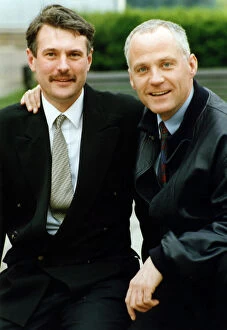 Images Dated 21st April 1993: George Duggins, left, Labour Party By Election Candidate, pictured with Eastenders actor