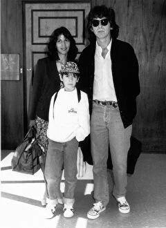 Images Dated 2nd August 1989: George Harrison formerly of the Beatles with family at London Airport August 1989