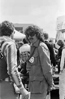 George Harrison at the British Grand Prix motor racing qualifying sessions at Silverstone George Harrison at the British Grand Prix motor racing qualifying sessions at Silverstone