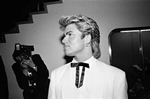 Images Dated 12th February 1985: George Michael, singer, pictured at the British Phonographic Industry, BPI Awards