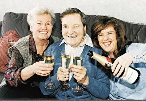 Images Dated 29th March 1995: Gerry and Nancy Capaldi parents of actor Peter Capaldi celebrating with his sister Stella