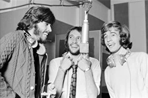 Images Dated 3rd September 1970: The Gibb Brothers a.k.a. The Bee Gees, newly reunited & back in the recording studio