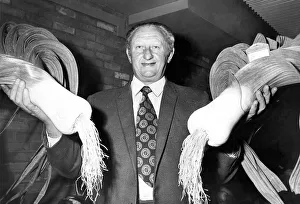 These gigantic leeks were two of the exhibits judge Fred Palmer had to examine at These gigantic leeks were two of the exhibits judge Fred Palmer had to examine at