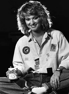 Gillian Taylforth actress in the BBC TV soap Eastenders. January 1988 Gillian Taylforth actress in the BBC TV soap Eastenders. January 1988