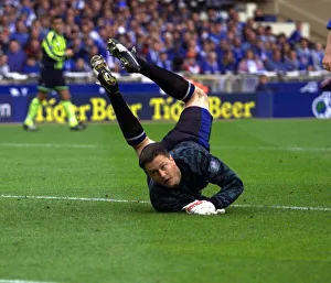 Gillingham keeper Vince Bartram diving for ball May 1999 during Gillingham keeper Vince Bartram diving for ball May 1999 during