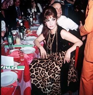 Images Dated 21st January 1970: Gina Lollobrigida Italian film star at Ken Stotts midnight fashion show in Rome