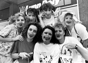 Images Dated 8th February 1989: Girls at Lunn Poly proved they were game for a laugh when they put on their red noses