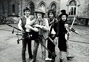 Glam Rock group Slade posing for photographs at Eastnor Castle, near Ledbury Glam Rock group Slade posing for photographs at Eastnor Castle, near Ledbury