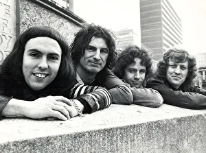 Glam rock group Slade posing for pictures in Birmingham City Centre Glam rock group Slade posing for pictures in Birmingham City Centre