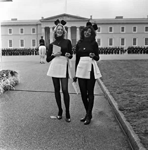 Images Dated 6th April 1977: Glamour / Military / Unusual: Bunny girls at Sandhurst. April 1977 77-01991-005