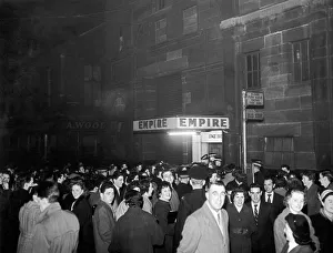 Glasgow Empire stage door crowds waiting on Johnny Ray. He disappointed them by leaving Glasgow Empire stage door crowds waiting on Johnny Ray. He disappointed them by leaving