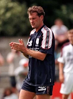 Images Dated 23rd June 1998: Glenn Hoddle England manager rubs his hands June 1998 during training