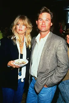 Goldie Hawn actress September 1992 Holding plate with Kurt Russell Goldie Hawn actress September 1992 Holding plate with Kurt Russell