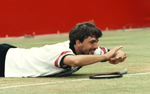 Goran Ivanisevic swims to victory over Greg Rusedski in the Stella Artois Tennis Goran Ivanisevic swims to victory over Greg Rusedski in the Stella Artois Tennis