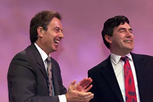 Gordon Brown gets a standing ovation Sept 1999 at the Labour party conference at Gordon Brown gets a standing ovation Sept 1999 at the Labour party conference at