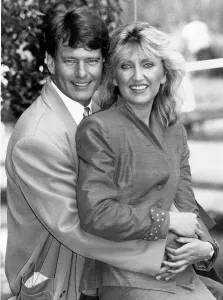 Gordon Thomson who played Adam Carrington in Dynasty with TV Presenter Jayne Irving Gordon Thomson who played Adam Carrington in Dynasty with TV Presenter Jayne Irving