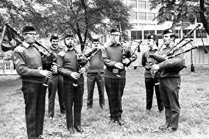 00120 Gallery: Gosforth Territorial Army 204 Battery Pipe Band in June 1976. 06 / 06 / 76