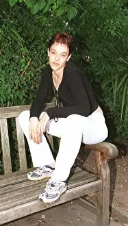 Images Dated 25th July 1999: Grace Peters illigitimate daughter of Keith Allen July 1999 sitting on a bench