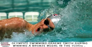 Graeme Smith Swimmer for Britain during winning the 1500 metres Bronze Medal Graeme Smith Swimmer for Britain during winning the 1500 metres Bronze Medal