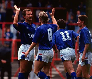 Graeme Souness high-fives with Robert Fleck 28th February 1987 Graeme Souness high-fives with Robert Fleck 28th February 1987