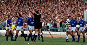 Images Dated 1st August 1987: Graeme Souness being ordered off by referee August 1987 David Syme - referee Jimmy
