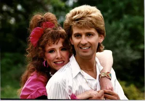 Images Dated 18th May 1989: Graham Bickley Actor from Bread with actress May 1989