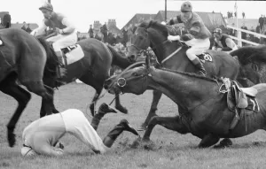 Grand National Gallery: Grand National 1969 Kilburn No 7 stumbles and throws his jockey T Carberry