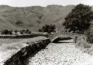 Great Langdale Beck in Lake District, pictured during the long hot summer drought of 1976