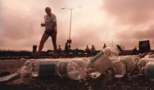 Images Dated 17th September 1995: The Great North Run 17 September 1995 - A lone competitor brings up the rearguard as they