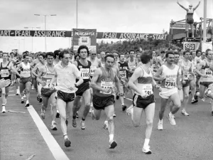 The Great North Run 24 July 1988 - Runners surge over the start line The Great North Run 24 July 1988 - Runners surge over the start line