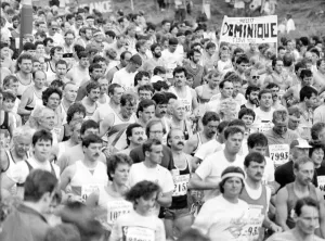 The Great North Run 24 July 1988 - Runners surge over the start line The Great North Run 24 July 1988 - Runners surge over the start line