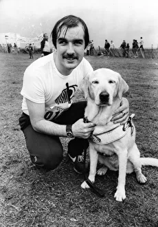 The Great North Run 27 June 1982 - Blind athlete Paul Hann is re-united with his dog Whig The Great North Run 27 June 1982 - Blind athlete Paul Hann is re-united with his dog Whig