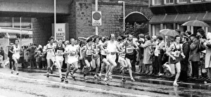 The Great North Run 27 June 1982 - The runners approach the Tyne Bridge The Great North Run 27 June 1982 - The runners approach the Tyne Bridge