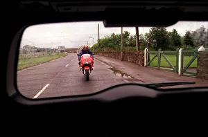 Green Vauxhall Astra van July 1999 with red Honda motorbike Green Vauxhall Astra van July 1999 with red Honda motorbike