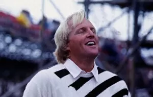 Greg Norman golfer laughing July 1986