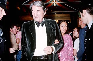 Gregory Peck actor attends film premiere in velvet suit July 1973 Dbase MSI Gregory Peck actor attends film premiere in velvet suit July 1973 Dbase MSI