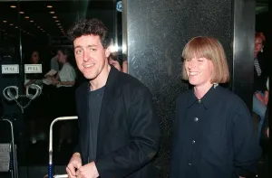 Griff Rhys Jones Actor Comedian 1990 with his wife at the film premiere Nuns On The Griff Rhys Jones Actor Comedian 1990 with his wife at the film premiere Nuns On The