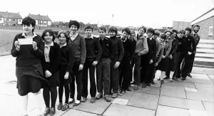 This group of Cleveland schoolchildren raised quite a few blisters and £ This group of Cleveland schoolchildren raised quite a few blisters and £