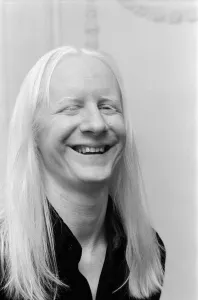 Guitarist Johnny Winter at the Mayfair Hotel. 25th October 1974 Guitarist Johnny Winter at the Mayfair Hotel. 25th October 1974