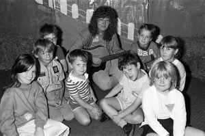Guitarist Mrs Eileen Henderson lead the singing at Longley Baptist church holiday club Guitarist Mrs Eileen Henderson lead the singing at Longley Baptist church holiday club